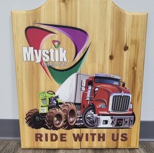 Mystik Lubricants Wooden Sign